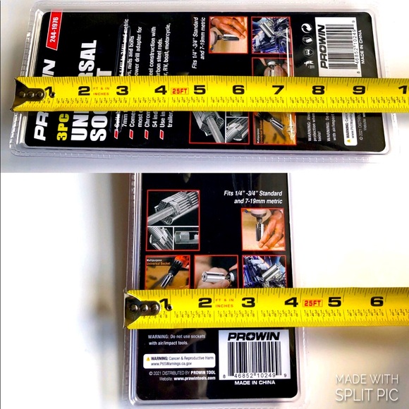 NEW 3/8" Drive Ratchet Handle Wrench, Universal Socket & Drill Adapter 3PC Set - Picture 12 of 16